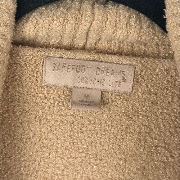 Barefoot Dreams Tan CozyChic Lite Circle Cardigan Loungewear w/ Pockets - Medium - Picture 5 of 6